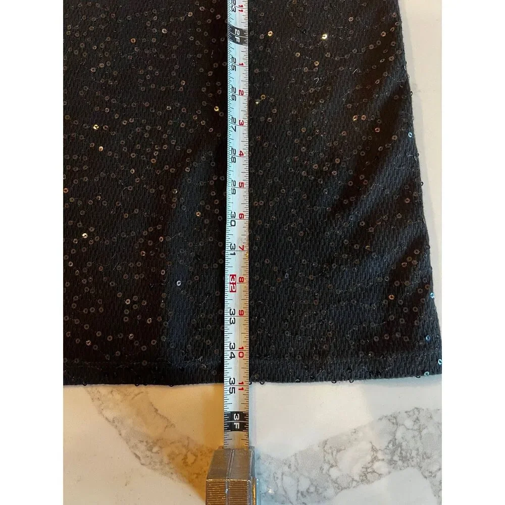 Ralph Lauren Denim & Supply Black Sequin Racerback Tank Dress Size Small - Picture 7 of 8